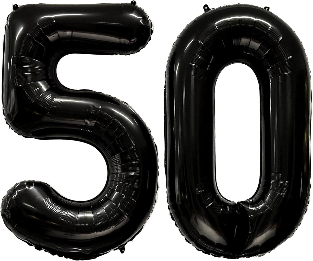50 Number Balloons Black Big Giant Jumbo Mylar Foil 50 Balloon Numbers for 50th Birthday Party Anniversary Decorations 40-inches